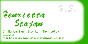 henrietta stojan business card